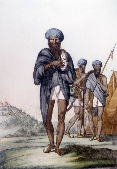 Kultur, Zivilisation und indische Gesellschaft: Porträt eines Sikhs, Religion Indiens. von Unknown artist