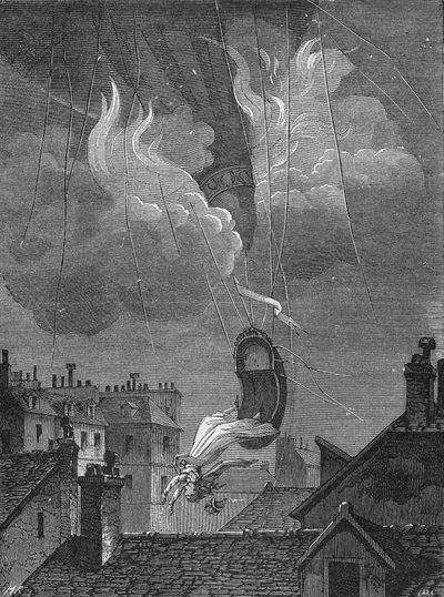 Tod von Madame Blanchard (ihr Ballon) von Unknown artist