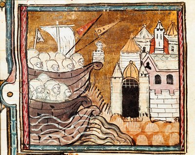 Landung einer Armee. Detail (Miniatur) von Unknown artist