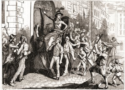 Zerstörung der Gebäude von Lyon während der Französischen Revolution von Unknown artist