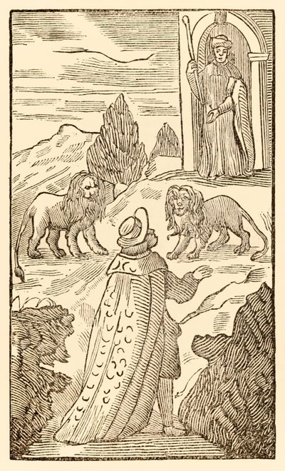 Schwierigkeit liegt hinter uns, Angst liegt vor uns aus Der Pilgerreise von dieser Welt in die zukünftige Welt von John Bunyan von Unknown