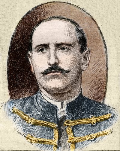 Dreyfus-Affäre: Porträt von Alfred Dreyfus (1859-1935) nach seiner Degradierung während des Rennes-Prozesses im Jahr 1899. von Unknown artist