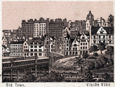 Edinburgh, Schottland: Blick auf die Altstadt in Edinburgh. in „Die Welt illustriert 168 Ansichten“. Undatiert (spätes 19. Jahrhundert) von Unknown artist