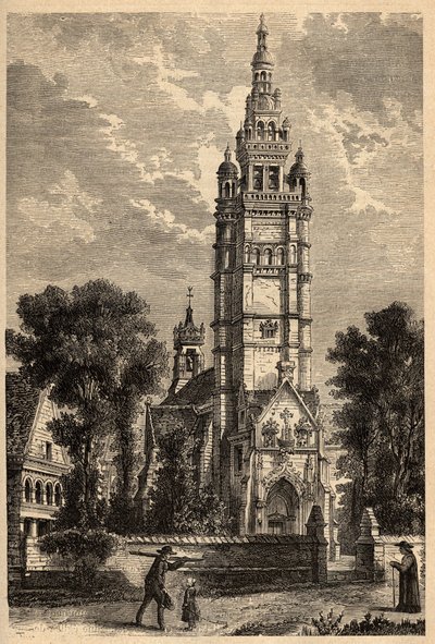 Eglise Notre Dame de Croaz Batz in Roscoff - Finistère - Bretagne - Gravur in „Patrie - Beschreibung der malerischen Frankreichs in 6 Bänden“ von Lucien Huard - Ende des 19. Jahrhunderts von Unknown artist