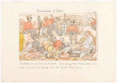 Einschiffung der Truppen, aus Szenen des Lebens in einem Infanterieregiment von Unknown artist