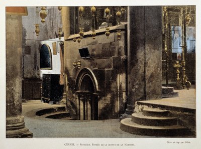 Eingang der Geburtsgrotte in Bethlehem, Ende 19. Jahrhundert von Unknown artist