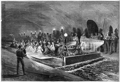 Ausflug in die Pariser Kanalisation im Jahr 1872 von Unknown artist