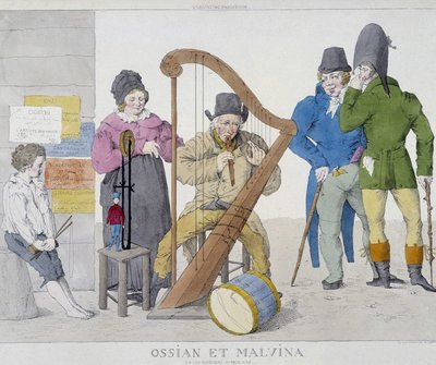 Familie reisender Musiker im 19. Jahrhundert von Unknown artist
