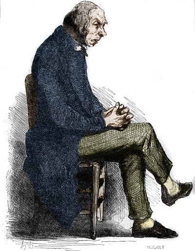 Vater Goriot. Gravur Mitte des 19. Jahrhunderts. Illustration für "Der Vater Goriot" von Honore de Balzac (1799-1850). von Unknown artist