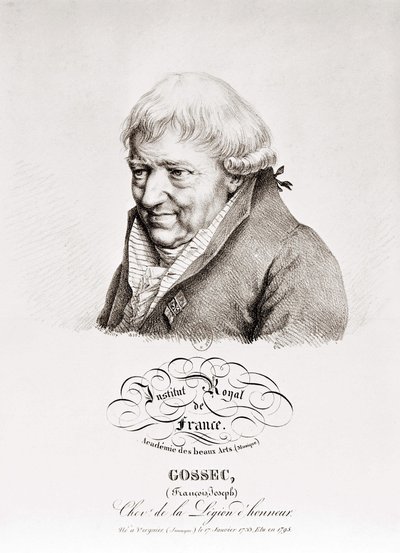 François Joseph Gossec, französischer Komponist (1734-1829) von Unknown artist