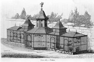 Gartenvoliere, Gravur 19. Jahrhundert von Unknown artist