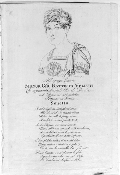 Giovanni Battista Velluti (1781-1861), letzter Opernkastrat von Unknown artist