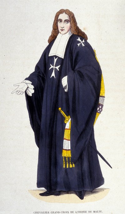 Großritter - Kreuz des Malteserordens. 19. Jahrhundert Gravur von Unknown artist