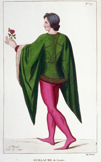 Guillaume de Lorris, französischer Dichter (ca. 1200-ca. 1240) von Unknown artist