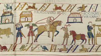 Hier ist Wadard, Teppich von Bayeux (Wollstickerei auf Leinen) von Unknown artist