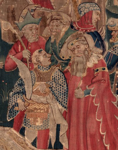 Geschichte von Saint Piat und Saint Eleuthère, Szene 12: Die Auferstehung der Tochter des Tribuns (Detail) von Unknown artist
