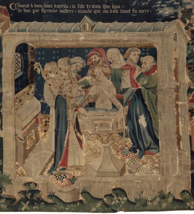 Geschichte von Saint Piat und Saint Eleuthère, Szene 13: Die Taufe von Blanda von Unknown artist