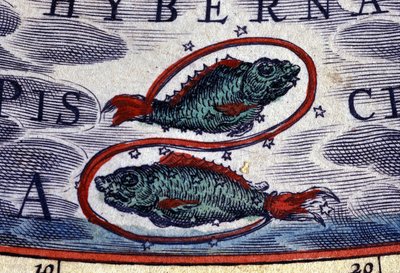Horoskop: Sternzeichen Fische. 16. Jahrhundert Gravur von Unknown artist