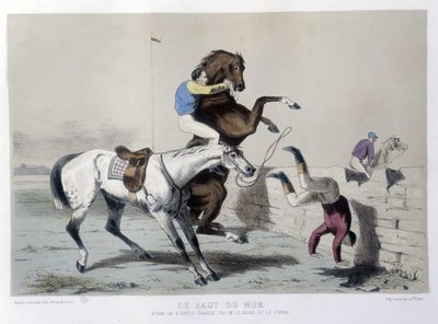 Reiten: Der Sprung über die Mauer, Steeple - in „Le Centaure“ von Unknown artist