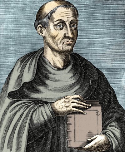 Hugues de Saint Victor. Französischer Theologe und Philosoph. 12. Jahrhundert. Gravur des 17. Jahrhunderts. von Unknown artist