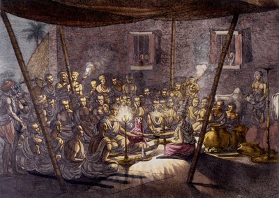 Indische Kultur und Zivilisation: Hochzeitszeremonie in Indien von Unknown artist