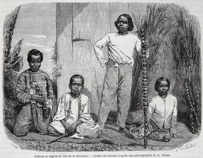 Inder und Neger von Réunion - in „Le Tour du Monde“ von Unknown artist