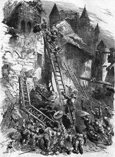 Johanna von Orléans beim Angriff auf die Tournelles am 7. Mai. von Unknown artist