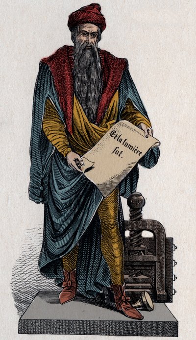 Johann Gutenberg, deutscher Drucker und Goldschmied von Unknown artist