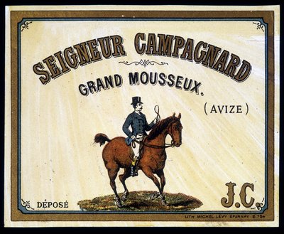 Etikett von „Lord Campagnard - Great sparkling“ (Avize), 19. Jahrhundert von Unknown artist