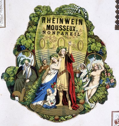 Etikett von „Rheinwein Sekt - Monpareil“, 19. Jahrhundert von Unknown artist