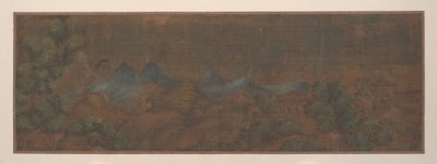 Landschaftsgemälde einer Figur in Waldlandschaft von Unknown Artist