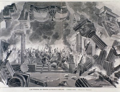 Letzte Szene der Oper Die Trojaner von Hector Berlioz von Unknown artist