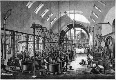 Hauptwerkstätten der großen Zuckerraffinerie von Launay, im Besitz von Herrn Cedard in Nantes im Jahr 1864 von Unknown artist