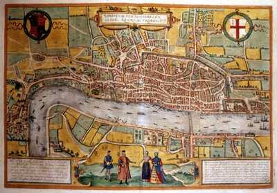 Karte von London im 16. Jahrhundert. von Unknown artist