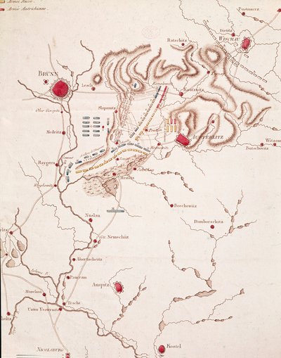 Karte der Schlacht von Austerlitz, 2. Dezember 1805 von Unknown artist