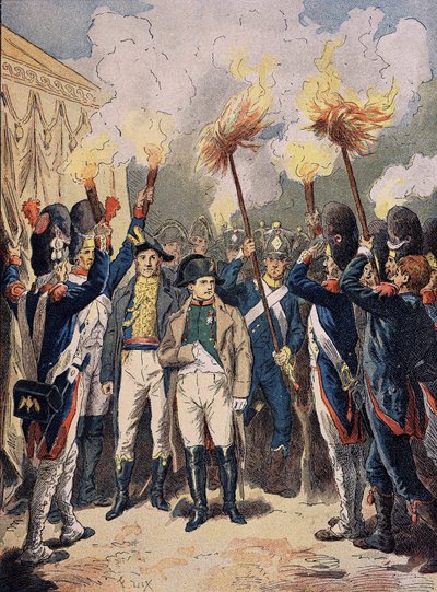 Napoleon und seine Armee, im Dezember 1805, am Vorabend von Austerlitz von Unknown artist