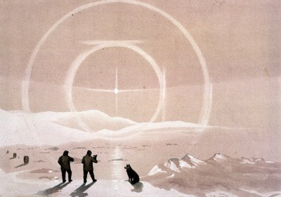 Nordlichter - in „The shores of the polar sea, an Arctic expedition narration“, von Dr. Edward Moos, Marcus Nard & Co, London von Unknown artist