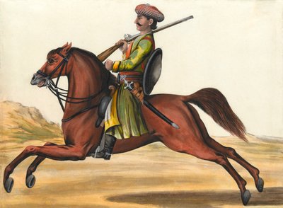 Einer der einheimischen Kavallerie im Dienst des Nawaab, um 1780 von Unknown