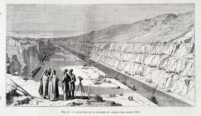 Eröffnung des Grabens des Süßwasserkanals des Suezkanals von Unknown artist