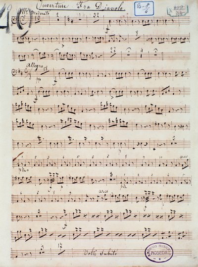 Eröffnung der komischen Oper Fra Diavolo, oder Das Wirtshaus von Terracine von D. F. Auber von Unknown artist
