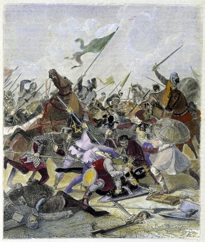 Otto I. (912-973) überrascht von den Rebellen in Rom - in „Histoire des papes“ von Maurice Lachatre von Unknown artist