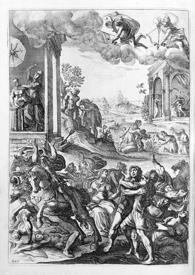 Ovidius - Illustration für Buch 15 - (P. Ovidii Nasonis Metamorphose libri XV um notis TH. Farnabii.) Anmerkung von Thomas Farnaby (Farnabia) (1575-1647) von Unknown artist