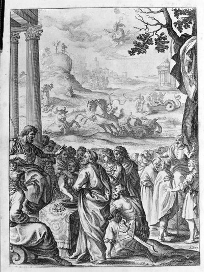 Ovidius - Illustration für Buch 15 - (P. Ovidii Nasonis Metamorphose libri XV um notis TH. Farnabii.) Anmerkung von Thomas Farnaby (Farnabia) (1575-1647) von Unknown artist