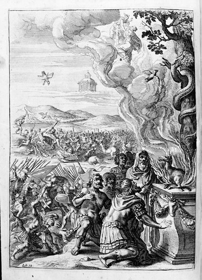 Ovid (Ovidius) - Illustration für Buch 15 - (P. Ovidii Nasonis Metamorphose libri XV mit Anmerkungen von TH. Farnabii.) Anmerkung von Thomas Farnaby (Farnabia) (1575-1647) von Unknown artist