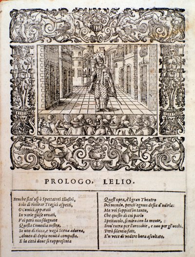 Seite aus der Madrigalkomödie Amfiparnaso von Orazio Vecchi von Unknown artist