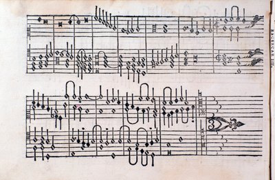 Seite aus „Tabulatur; Buch 1“ von Gerolamo Cavazzoni von Unknown artist