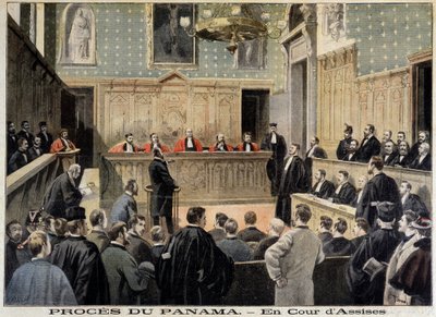 Panama-Skandal: Das Schwurgericht - in „Le Petit Journal“ vom 02.01.1898 von Unknown artist