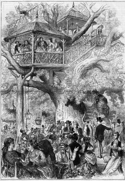 Fest im Park von Sceaux im Jahr 1873. von Unknown artist