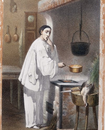 Pierrot kostet das Essen, späte 19. Jahrhundert von Unknown artist