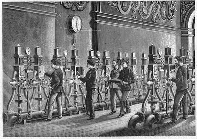 Pneumatisches Postamt, Place de la Bourse in Paris im Jahr 1888 von Unknown artist